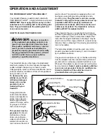 Preview for 7 page of Weslo Cadence Ex12 User Manual