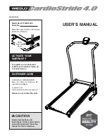 Weslo CARDIO STRIDE 4.0 User Manual preview