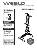 Weslo WLEL31216.0 User Manual preview