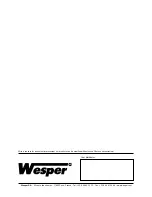 Preview for 16 page of Wesper Westherm 110 Installation And Maintenance Manual