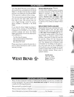 Preview for 40 page of West Bend L5339 Instruction Manual