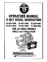 Westerbeke 21.0 KW-50Hz Operator'S Manual preview