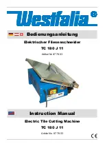 Preview for 2 page of Westfalia TC 180 J 11 Instruction Manual