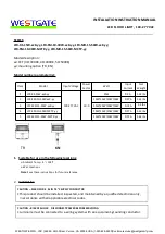 Westgate LFX-XS-15W K Series Installation Instructions Manual preview