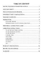 Preview for 3 page of Westinghouse TX-42F970Z User Manual