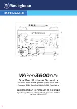 Westinghouse WGen3600DFv User Manual preview