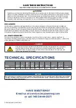 Preview for 2 page of Westinghouse WH10000 User Manual