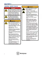 Preview for 8 page of Westinghouse WHXC3750 Instruction Manual