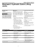 Preview for 2 page of Westward 5ML68A Operating Instructions & Parts Manual