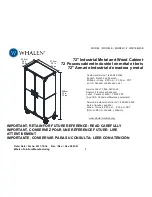 Preview for 1 page of Whalen 36in Metal and Wood Wall Cabinet Instruction Manual