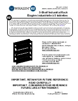 Preview for 1 page of Whalen 5-Shelf Industrial Rack Instruction Manual