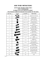 Preview for 2 page of Whalen 53SNR2301BAS Assembly Instructions Manual