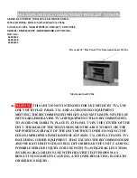 Preview for 1 page of Whalen DME5233FPC-BRM Care And Maintenance