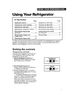 Preview for 7 page of Whirlpool 4ET20ZK Use And Care Manual