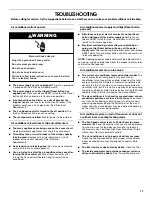 Preview for 17 page of Whirlpool 66121560 Use And Care Manual