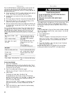 Preview for 12 page of Whirlpool 8205989 Use & Care Manual