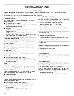 Preview for 14 page of Whirlpool 8206540 Use And Care Manual