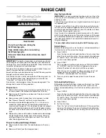 Preview for 17 page of Whirlpool 9782474A Use And Care Manual