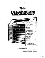 Preview for 1 page of Whirlpool AC0052 Use And Care Manual