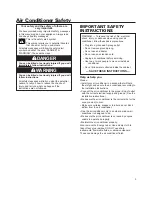 Preview for 3 page of Whirlpool ACD052PK0 Use & Care Manual And Installation Instructions