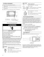 Preview for 4 page of Whirlpool ACE082XS2 Use & Care Manual