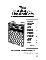 Preview for 1 page of Whirlpool ACS102 Use And Care Manual