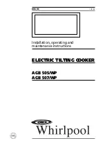 Whirlpool AGB 505/WP Installation, Operating And Maintenance Instructions preview