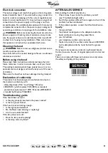 Preview for 7 page of Whirlpool AKR 951 Installation Sheet