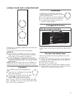 Preview for 9 page of Whirlpool AMAP050BW Use And Care Manual