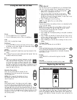 Preview for 18 page of Whirlpool AMAP151BW Use And Care Manual