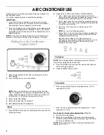 Preview for 8 page of Whirlpool CA10WXP0 Use And Care Manual