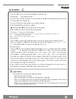 Preview for 41 page of Whirlpool DS201HB Operating Instructions Manual