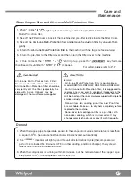 Preview for 49 page of Whirlpool DS201HB Operating Instructions Manual