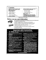 Preview for 2 page of Whirlpool DU1099XT Series Use & Care Manual