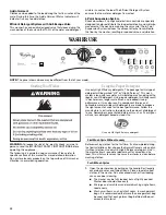 Preview for 10 page of Whirlpool Duet WFW9470WL Use And Care Manual