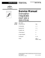 Preview for 1 page of Whirlpool DWF 405 S Service Manual