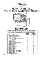 Preview for 1 page of Whirlpool ECKMF-284 Installation Instructions