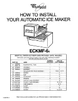 Preview for 1 page of Whirlpool ECKMF-64 Installation Instructions