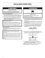 Preview for 4 page of Whirlpool EH101FXR Use And Care Manual