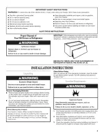 Preview for 3 page of Whirlpool EH101FXRQ01 Use & Care Manual