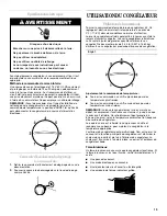 Preview for 13 page of Whirlpool EH150FXRQ Use & Care Manual