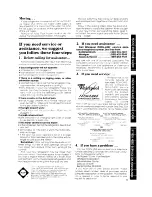 Preview for 11 page of Whirlpool ET18CK Use And Care Manual