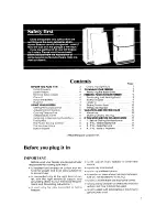 Preview for 3 page of Whirlpool EV20VS Use And Care Manual