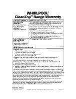 Preview for 44 page of Whirlpool F396PXYN5 Use And Care Manual