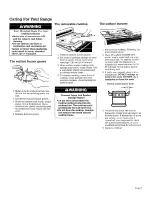 Preview for 7 page of Whirlpool FGP210V Use And Care Manual