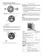 Preview for 9 page of Whirlpool FGP337G Use And Care Manual