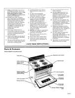 Preview for 3 page of Whirlpool FGS385V Care Manual