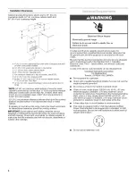 Preview for 4 page of Whirlpool GERC4120SS0 Installation Instructions Manual