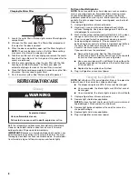 Preview for 8 page of Whirlpool Gold GSC25C6EY User Manual