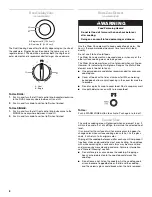 Preview for 8 page of Whirlpool GR478LXP Use And Care Manual